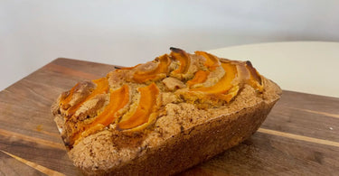 Pumpkin Bread with roasted pumpkin on top