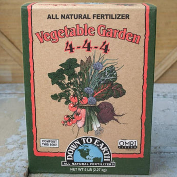 Down to Earth's Vegetable Garden 4-4-4 Fertilizer OMRI Listed